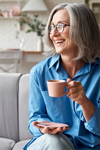 Patient in Prosper smiling with dental implants