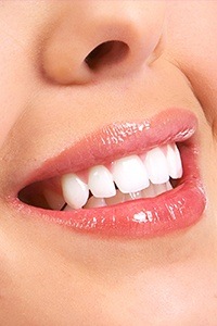 Closeup of healthy happy smile